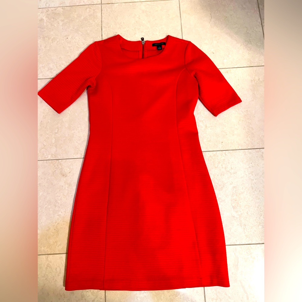 Tommy Hilfiger orange 3/4 sleeves dress without inner